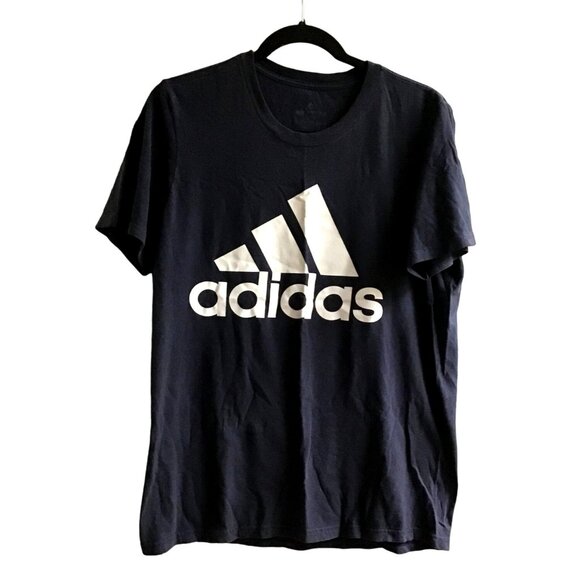 ADIDAS- MENS BLACK SHORT SLEEVE CREW NECK PULLOVER T-SHIRT SIZE MEDIUM - Picture 1 of 6